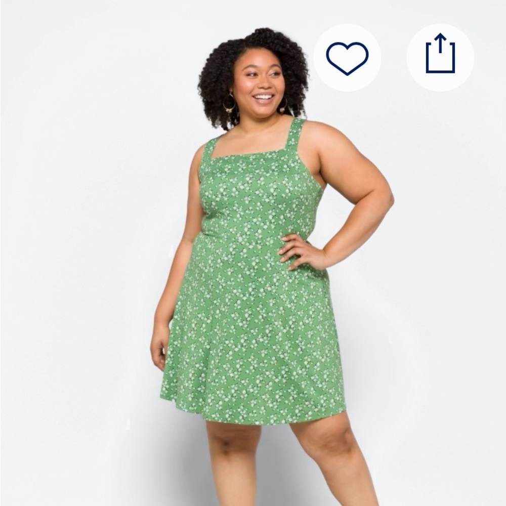 Nine Britton Green Floral Midi Dress
